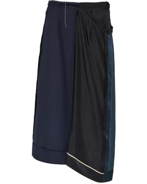 Maison Margiela Asymmetric Midi Skirt - Blue