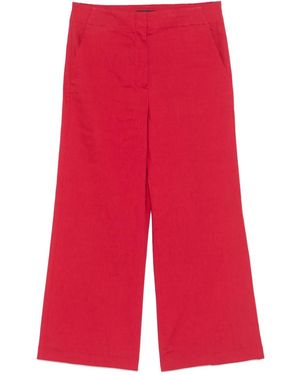 Theory Pressed-Crease Trousers - Red
