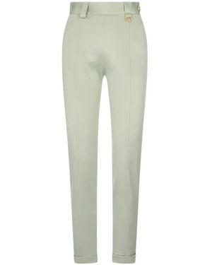 Chloé Pressed-Crease High-Waisted Trousers - Green
