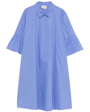 Emme Flared-Sleeve Mini Dress - Blue