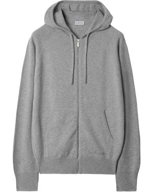 Burberry Zipped Hoodie - Grey