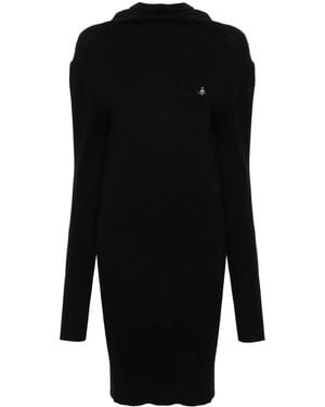 Vivienne Westwood Geripptes Minikleid Mit Orb-Stickerei - Schwarz