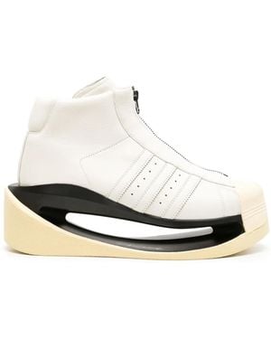 Y-3 Botas Gendo Pro con tres rayas - Blanco