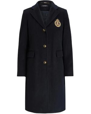 Ralph Lauren Belted Embellished-Detail Coat - Black