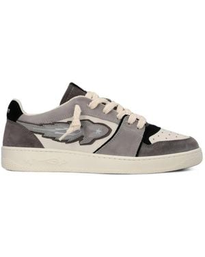 ENTERPRISE JAPAN Egg Rocket Suede-Panelled Sneakers - White