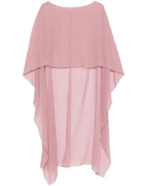 Antonelli Herve Asymmetric Poncho - Pink