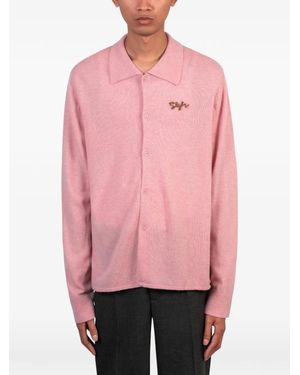 Séfr Cardigan Mit Logo-Stickerei - Pink