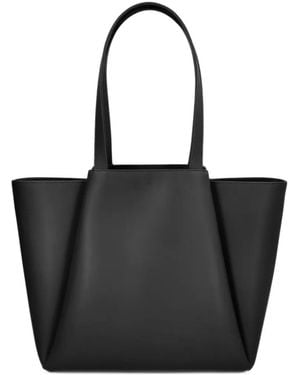 Kaai Large Pyramid Leather Tote Bag - Black