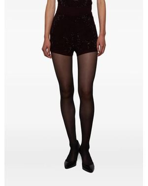 David Koma Rhinestone-Embellished Shorts - Black