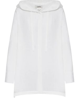 Max Mara Veste À Capuche - White
