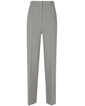 Ports 1961 Check-Pattern Wool Pants - Gray