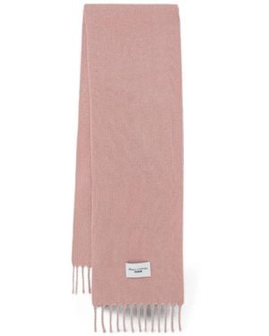 Marc O' Polo Fringed Wool Scarf - Rosa