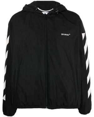 Off-White c/o Virgil Abloh Diag Logo-print Windbreaker Jacket - Black