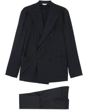 Boglioli Double-Breasted Peak-Lapels Suit - Blue