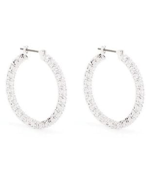 Swarovski Matrix Hoop Earrings - White