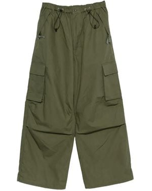 Comme des Garçons Ripstop-Texture Drawstring Cargo Trousers - Green