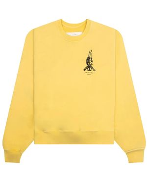 D-R-G-N Sweat Bones Skull À Col Rond - Jaune