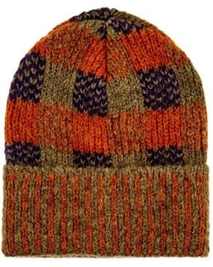 Gallo Beanie Mit Check - Orange
