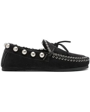 Isabel Marant Fitza Lammy Loafers - Zwart