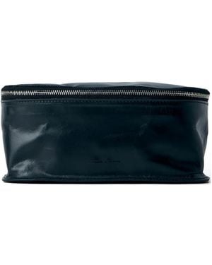 Rick Owens Rectangular Zip Clutch Bag - Blue