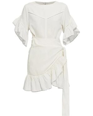 Isabel Marant Melicia Ruffled Wrap-Style Mini Dress - White