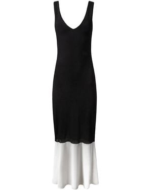 Alejandra Alonso Rojas Ruffled-Trim Dress - Black