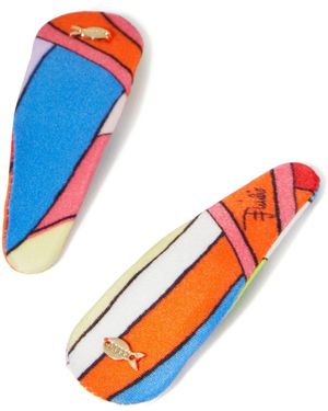 Emilio Pucci Iride ヘアクリップ セット - ブルー