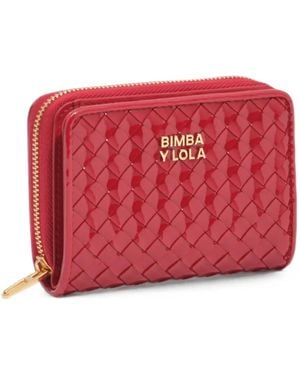 Bimba Y Lola Cherry Plaited Flap Purse - Red