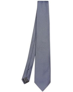Tom Ford Geometrisch Gemusterte Krawatte - Blau