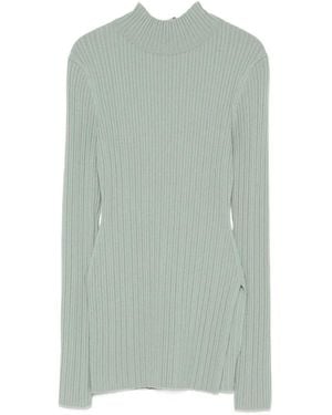 Nanushka Ribbed Turtleneck Top - Green