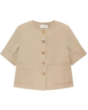 Maliparmi Cropped Short-Sleeve Jacket - Natural