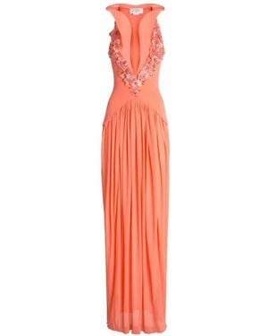 Genny Floral Appliqué Dress - White