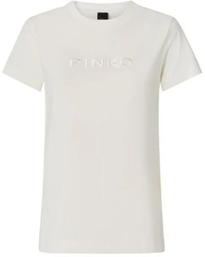 Pinko Embossed Logo T-Shirt - White