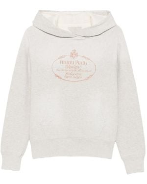 Prada Logo-Print Hoodie - White