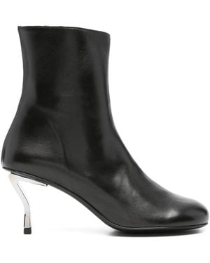 Nicole Saldaña Sculpted-Heel Ankle Boots - Black