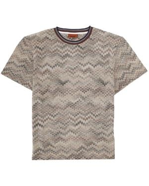Missoni Zigzag-Knit T-Shirt - Gray