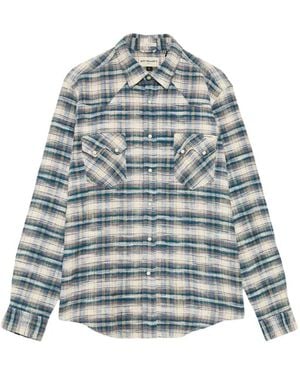 Roy Rogers Western Check-Pattern Shirt - Blue