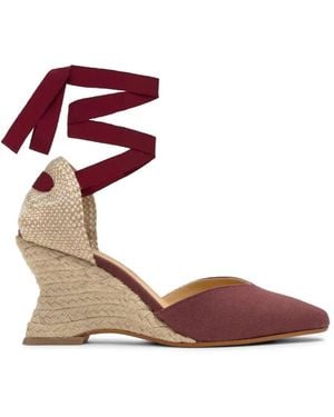 Castañer Jud Wedge Espadrilles - Red