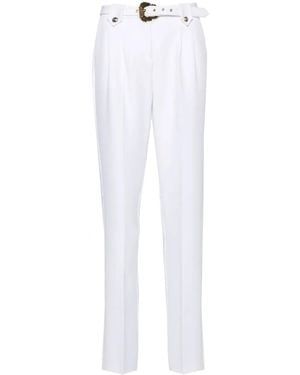 Versace Jeans Couture Baroque Buckle Tapered Trousers - White