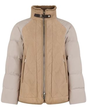 Moorer Quilted Collar Jacket - Natural