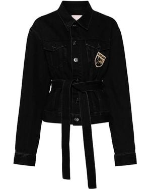 A Bathing Ape Logo Pin Denim Jacket - Black