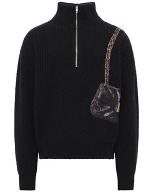 Doublet Half-Zip Jumper - Black
