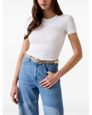 Guess Logo-Embellished T-Shirt - Blue