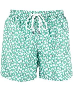 Fedeli Daisy-Print Swim Shorts - Green