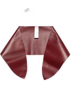 Givenchy Logo-Debossed Leather Scarf - Red