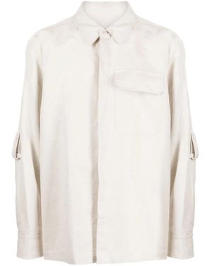 Helmut Lang Cotton-Linen Twill Shirt - Natural
