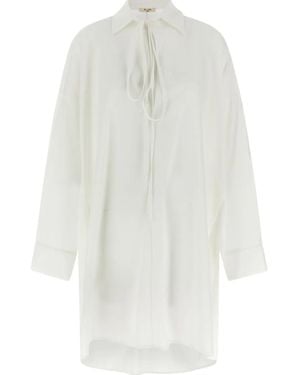 DI.LA3 PARI' Camisa Oversize - Blanco