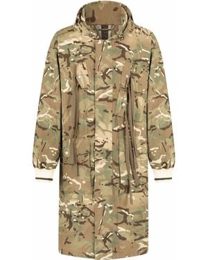 Dolce & Gabbana Camouflage-Print Hooded Jacket - Natural