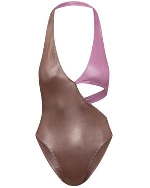 ALESSANDRO VIGILANTE Two-Tone Swimsuit - Purple