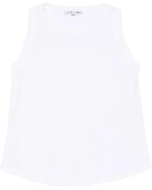 Shirt C-zero Round-Neck Sleeveless Tank Top - White